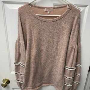 Lucky Brand Pink Textured Sweater
